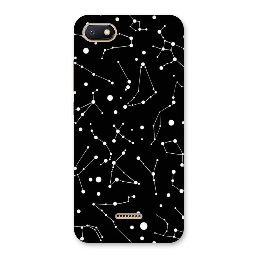 Black Constellation Pattern Back Case for Redmi 6A
