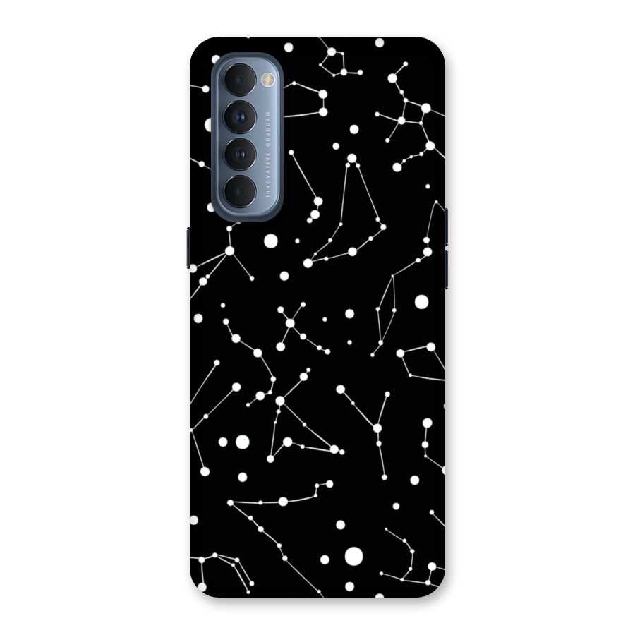 Black Constellation Pattern Back Case for Reno4 Pro