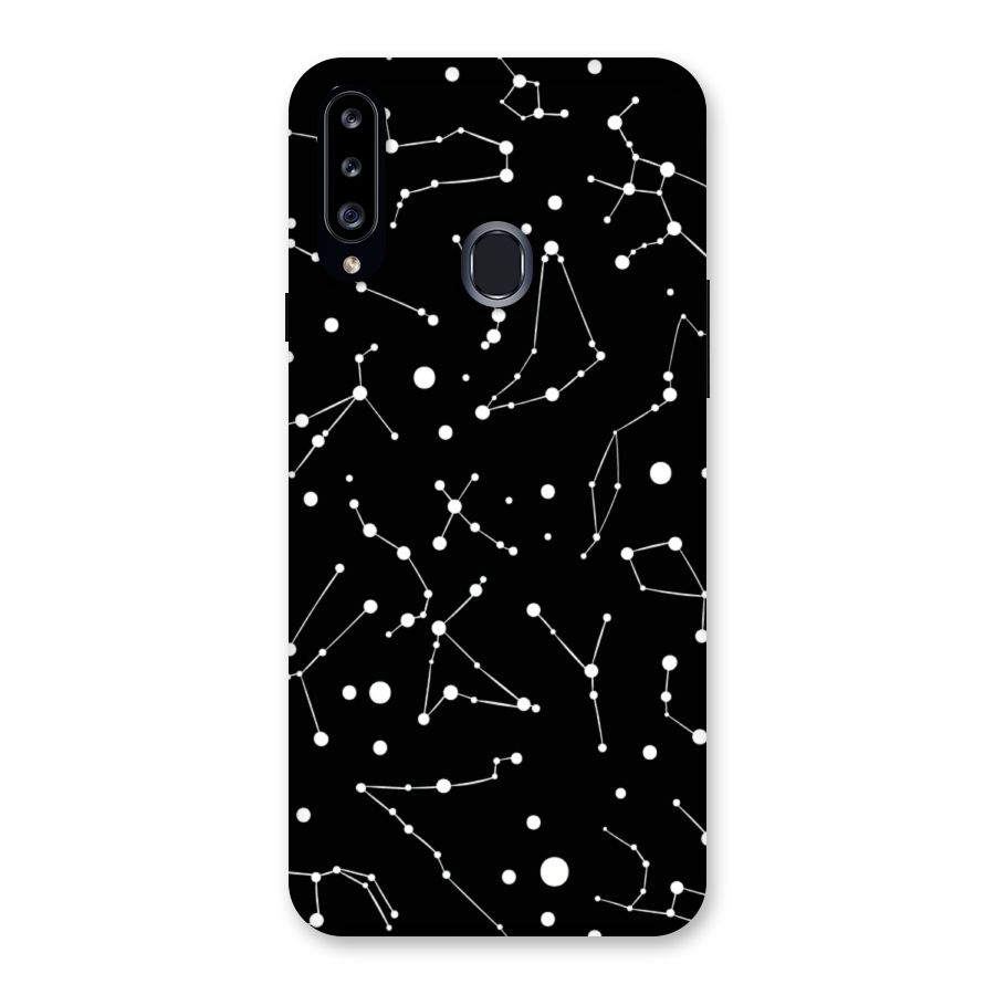 Black Constellation Pattern Back Case for Samsung Galaxy A20s