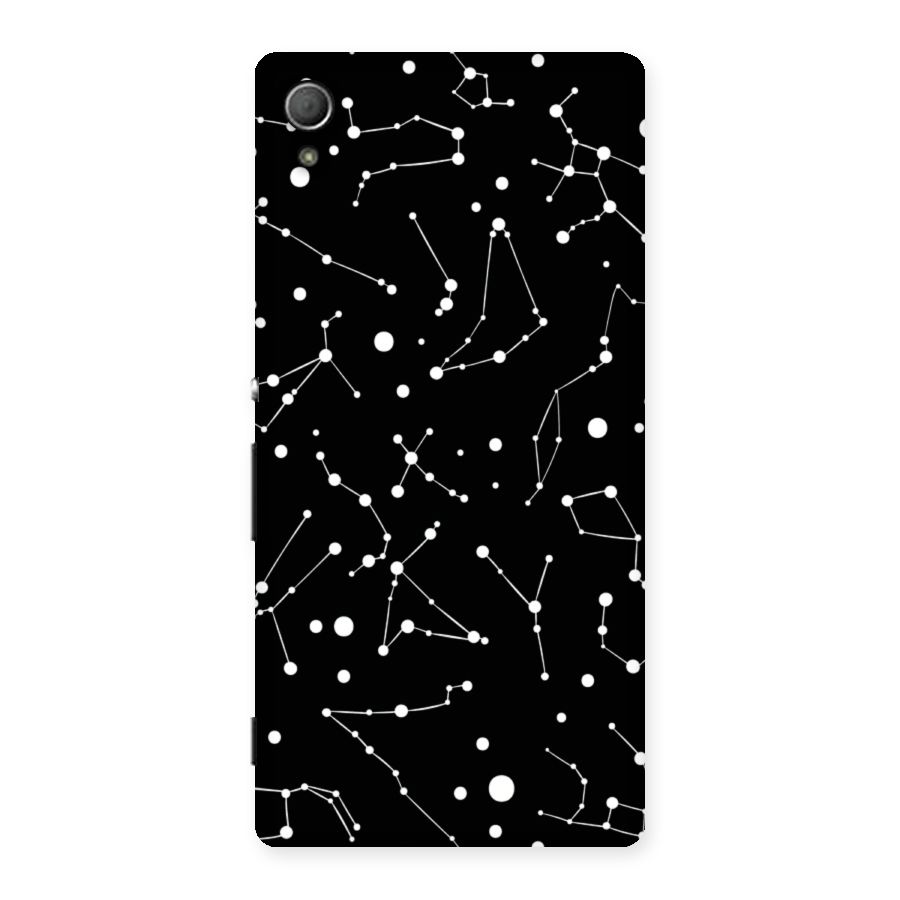 Black Constellation Pattern Back Case for Xperia Z3 Plus