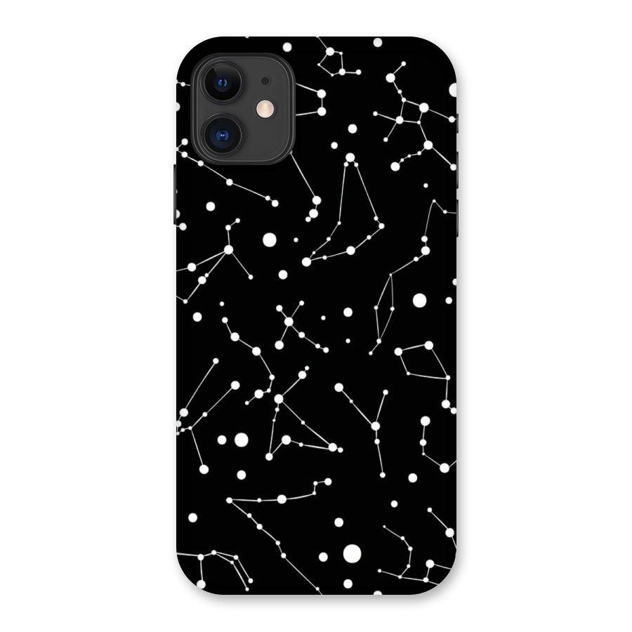 Black Constellation Pattern Back Case for iPhone 11