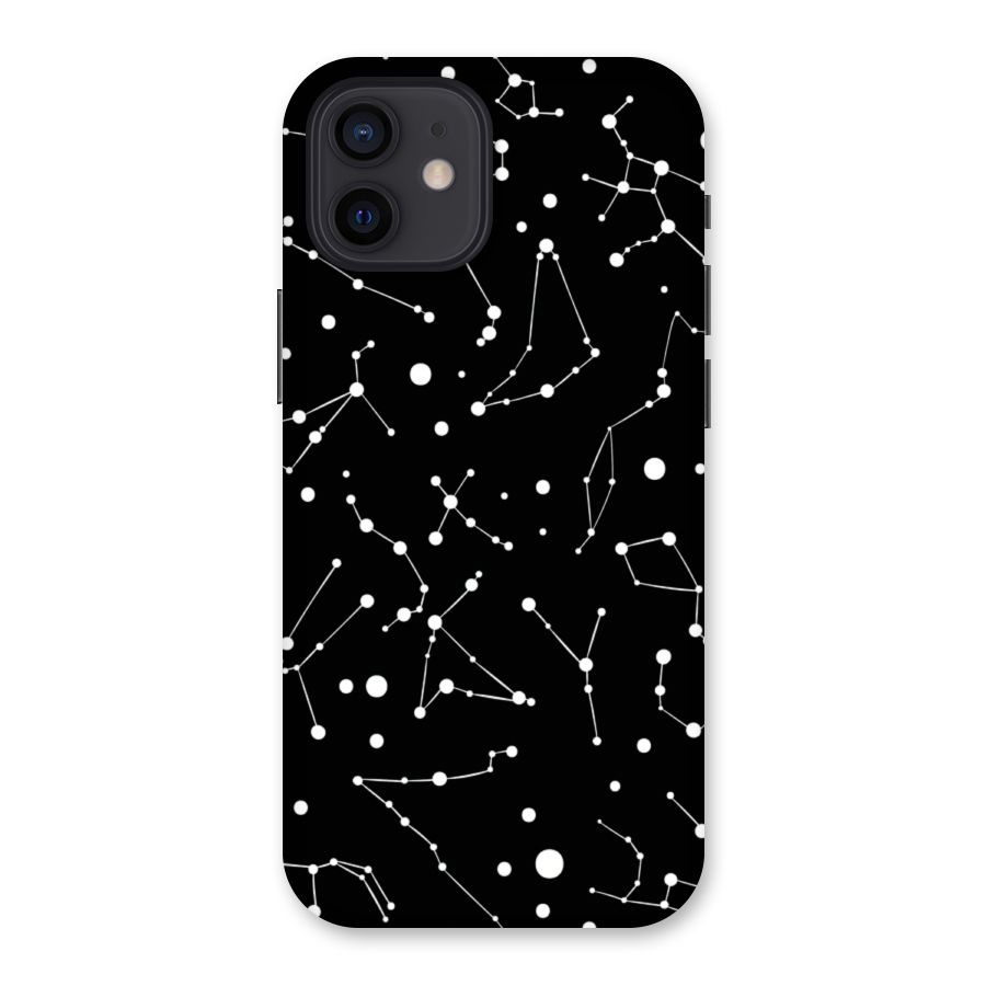 Black Constellation Pattern Back Case for iPhone 12