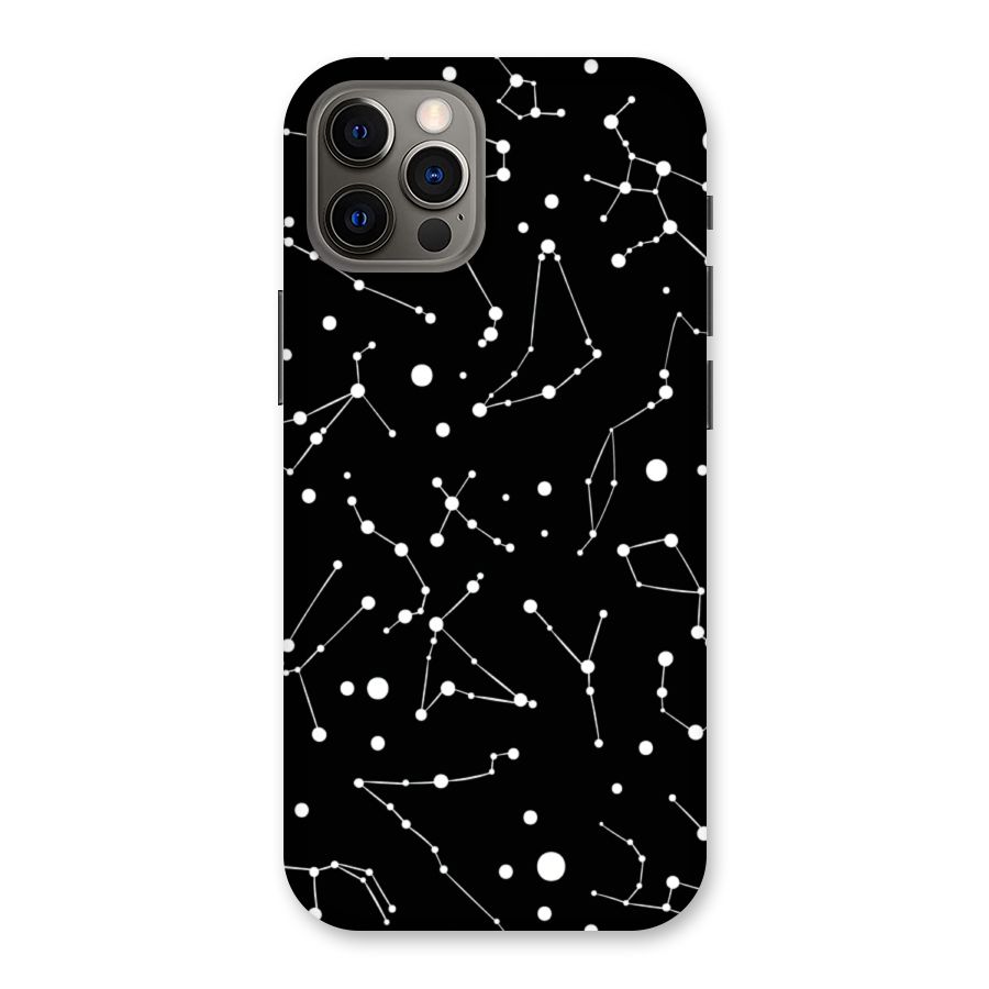 Black Constellation Pattern Back Case for iPhone 12 Pro
