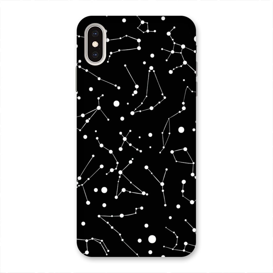 Black Constellation Pattern Back Case for iPhone XS Max