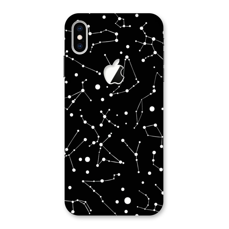 Black Constellation Pattern Back Case for iPhone XS Max Apple Cut