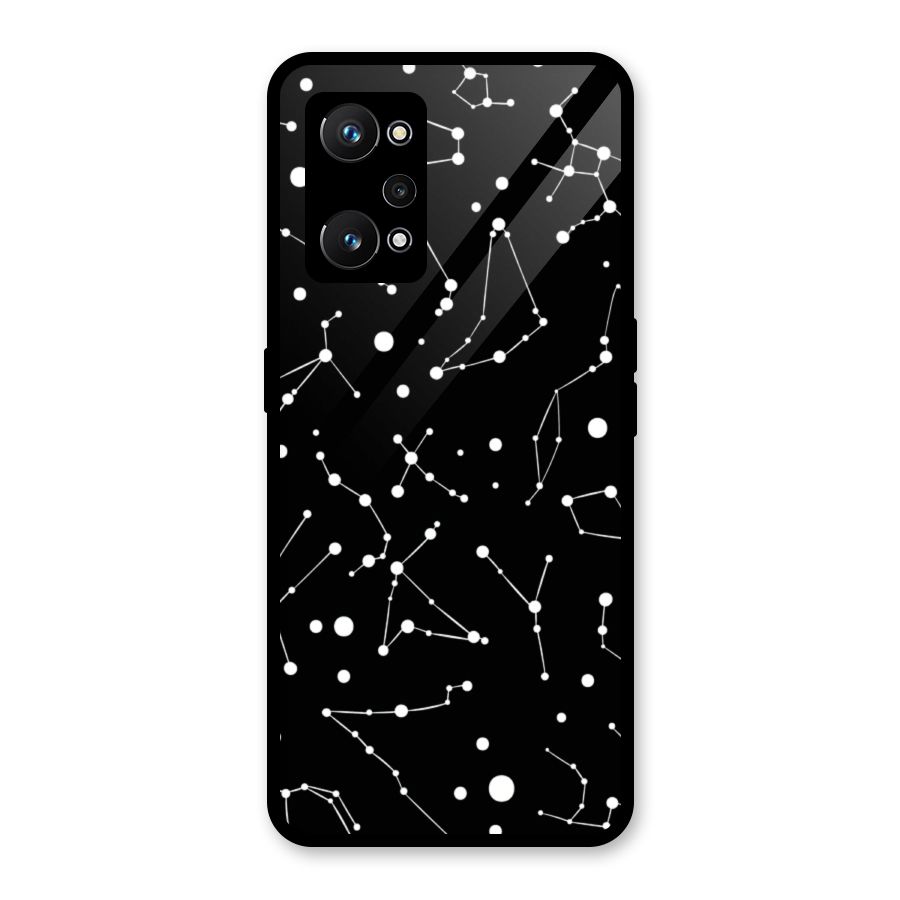 Black Constellation Pattern Glass Back Case for Realme GT Neo 3T