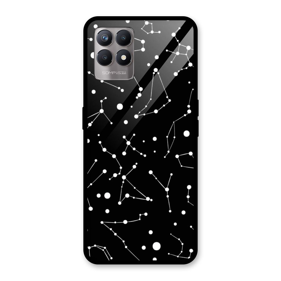 Black Constellation Pattern Glass Back Case for Realme Narzo 50