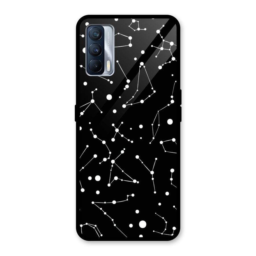 Black Constellation Pattern Glass Back Case for Realme X7