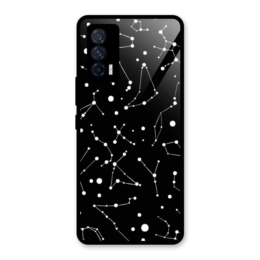 Black Constellation Pattern Glass Back Case for Vivo iQOO 7 5G