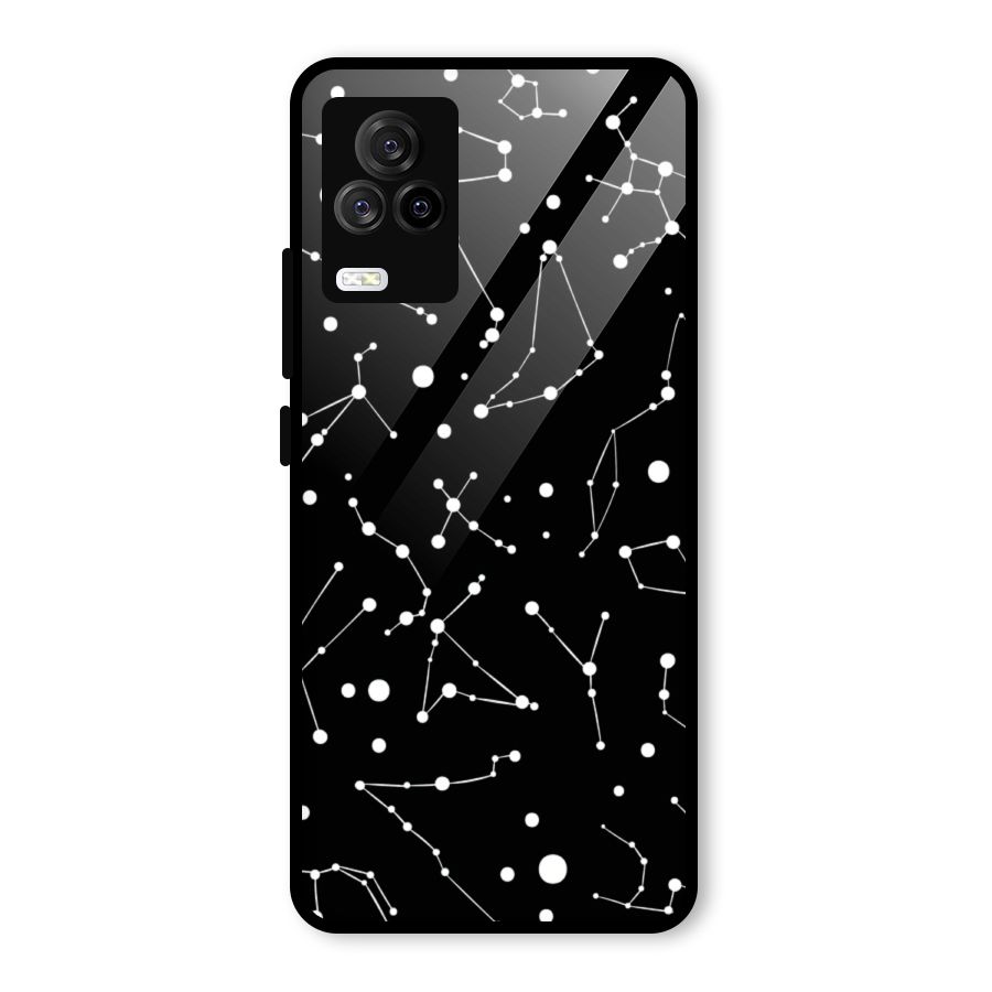 Black Constellation Pattern Glass Back Case for Vivo iQOO 7 Legend 5G