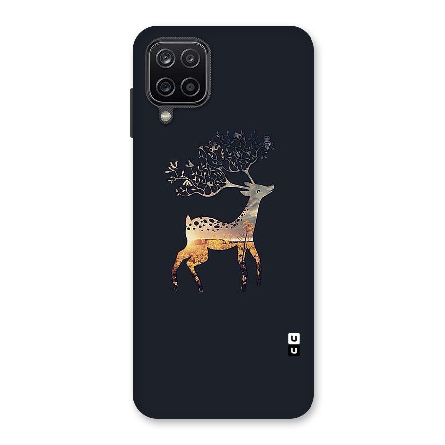 Black Deer Back Case for Galaxy A12