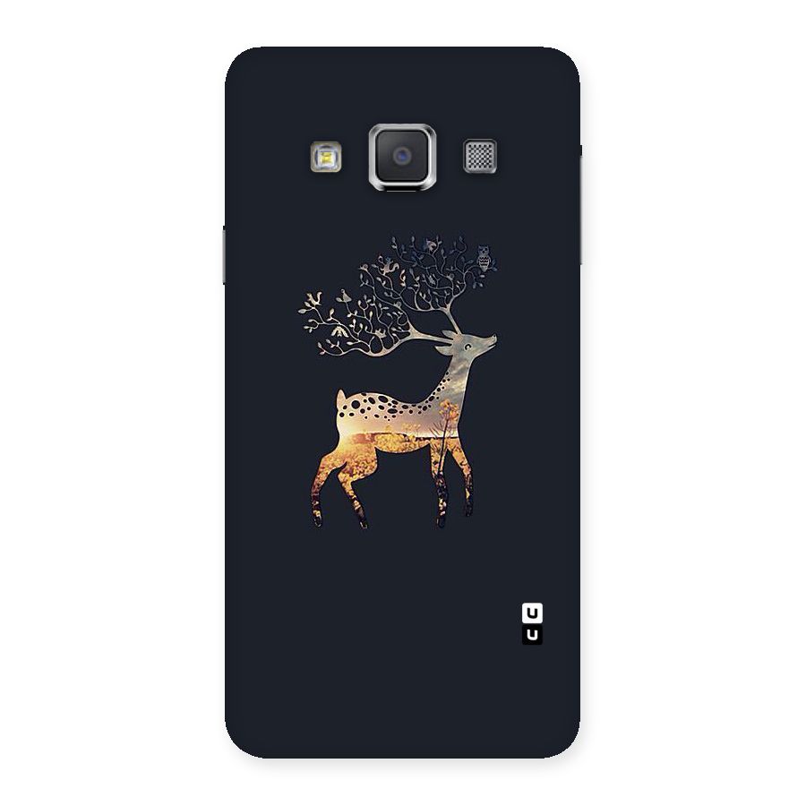 Black Deer Back Case for Galaxy A3