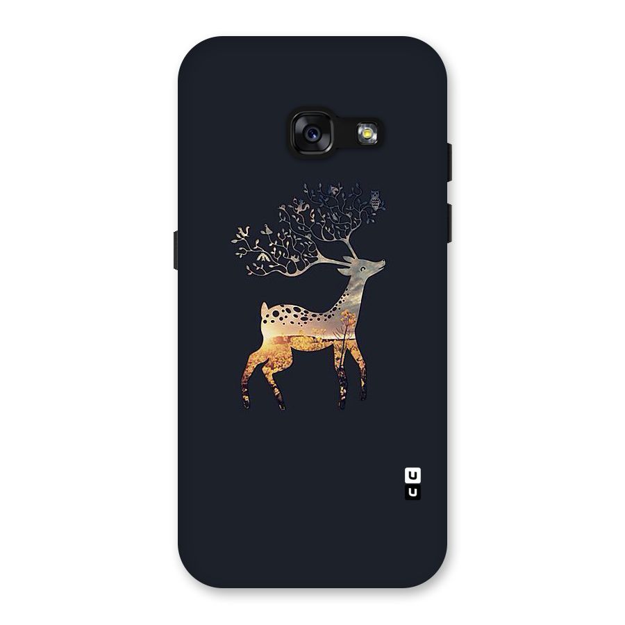 Black Deer Back Case for Galaxy A3 (2017)