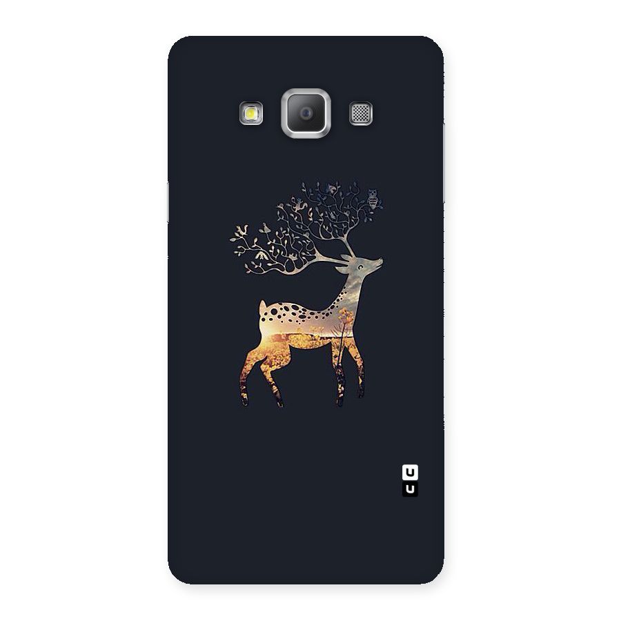 Black Deer Back Case for Galaxy A7
