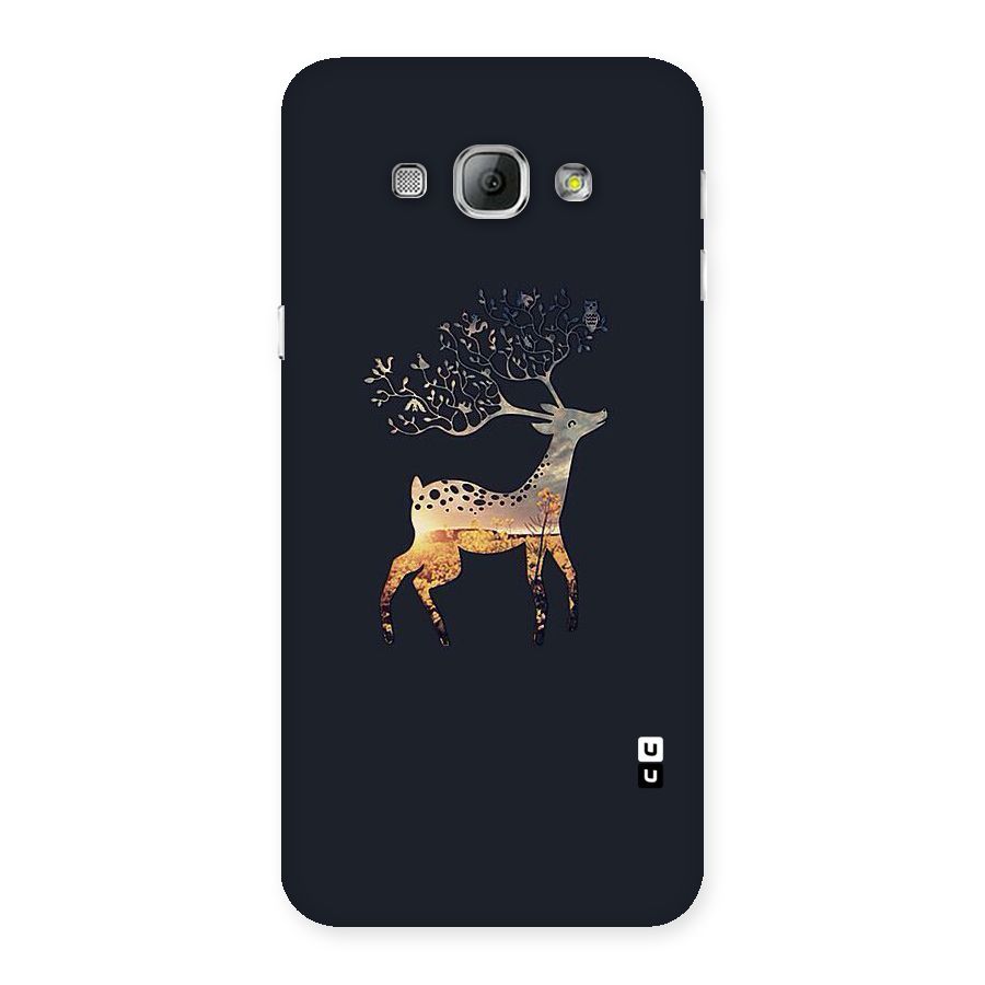 Black Deer Back Case for Galaxy A8
