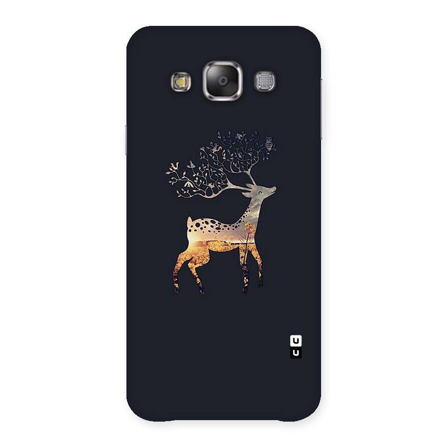 Black Deer Back Case for Galaxy E7