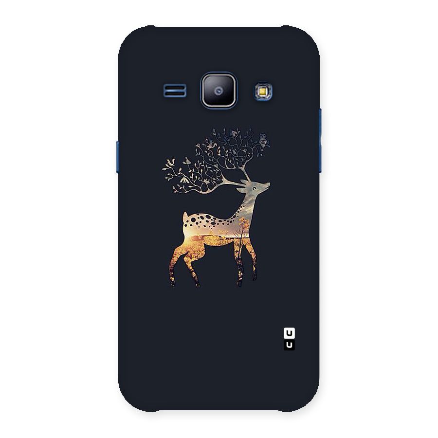 Black Deer Back Case for Galaxy J1