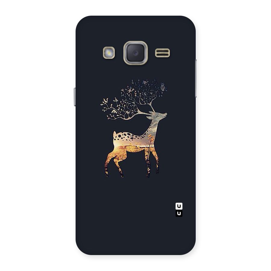 Black Deer Back Case for Galaxy J2