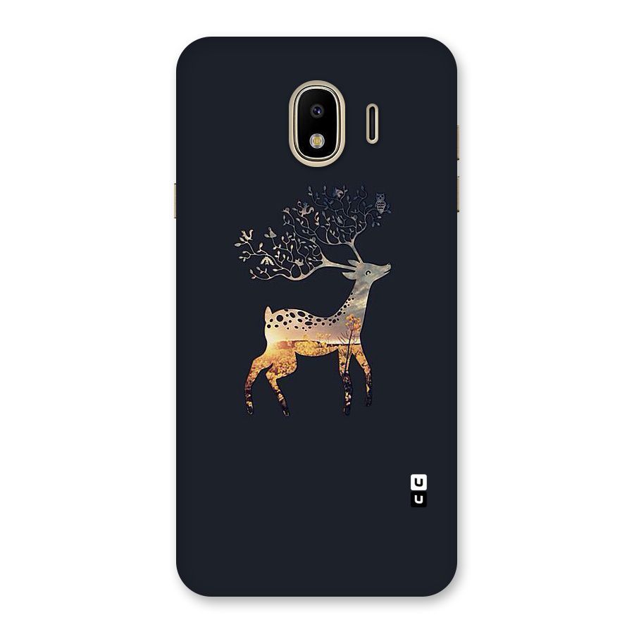 Black Deer Back Case for Galaxy J4