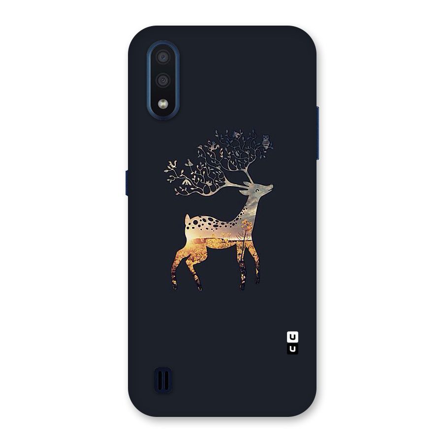 Black Deer Back Case for Galaxy M01