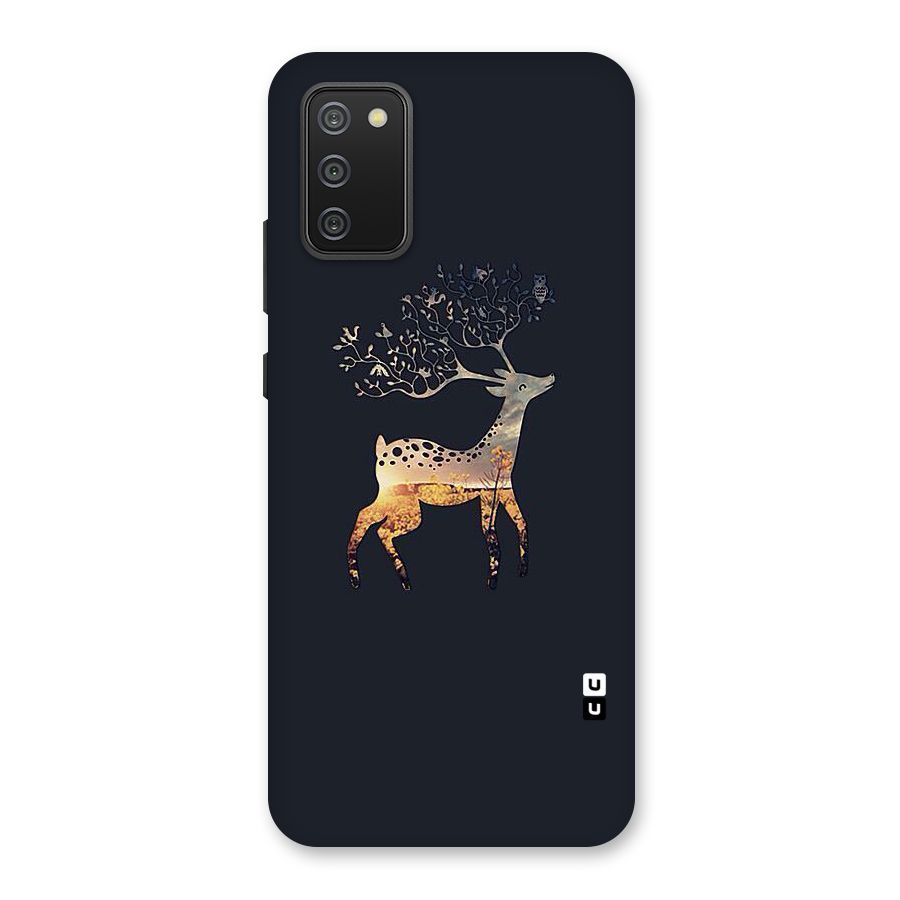 Black Deer Back Case for Galaxy M02s