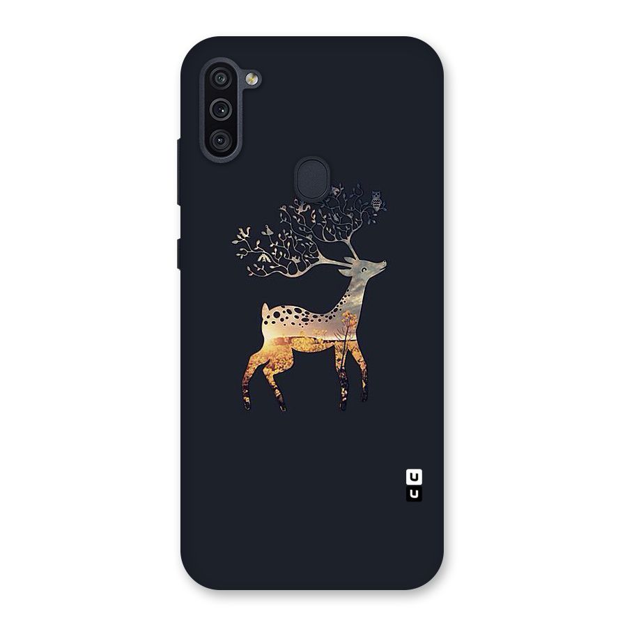 Black Deer Back Case for Galaxy M11