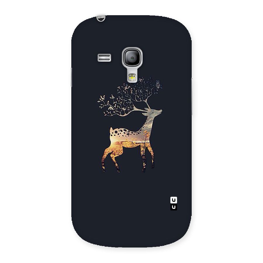 Black Deer Back Case for Galaxy S3 Mini