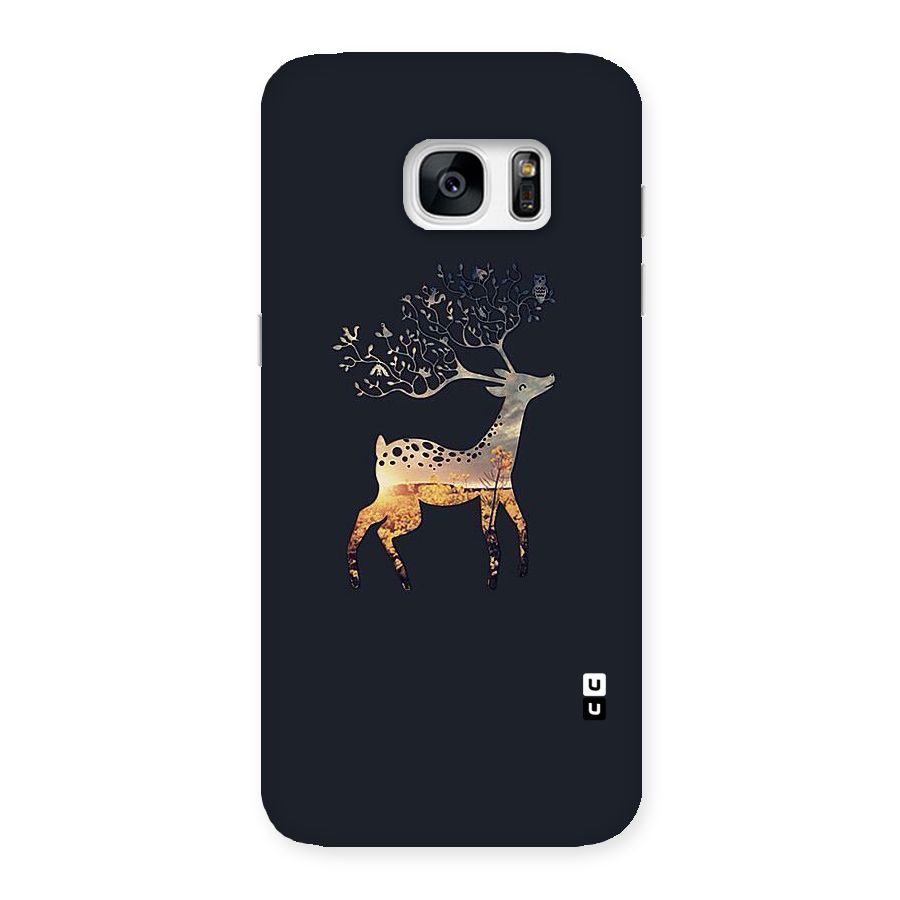 Black Deer Back Case for Galaxy S7 Edge