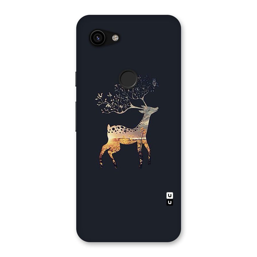 Black Deer Back Case for Google Pixel 3a