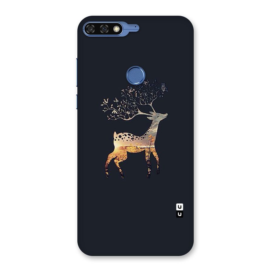 Black Deer Back Case for Honor 7C