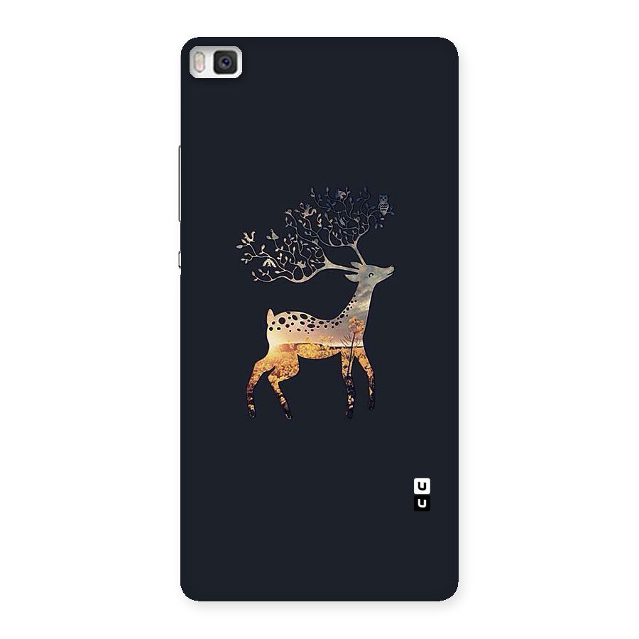 Black Deer Back Case for Huawei P8