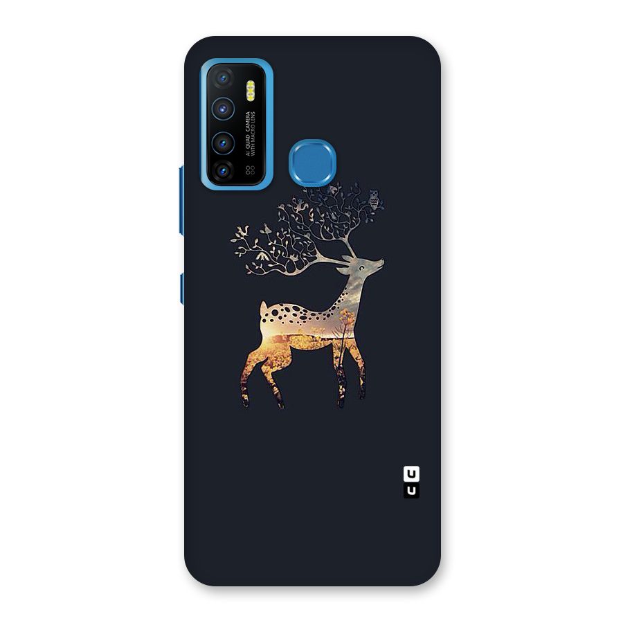 Black Deer Back Case for Infinix Hot 9