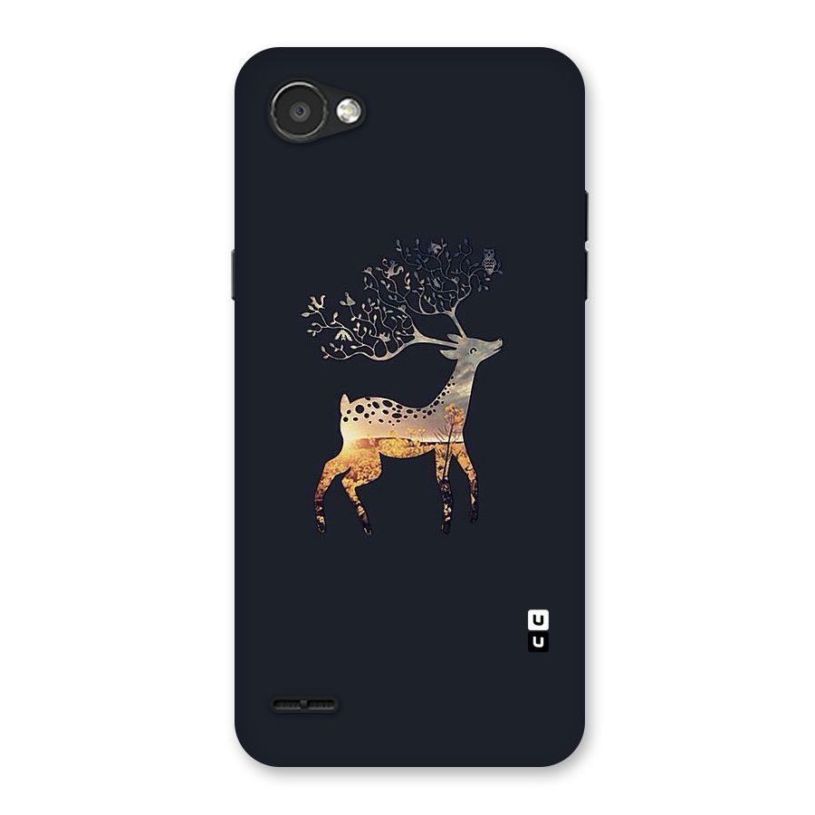 Black Deer Back Case for LG Q6