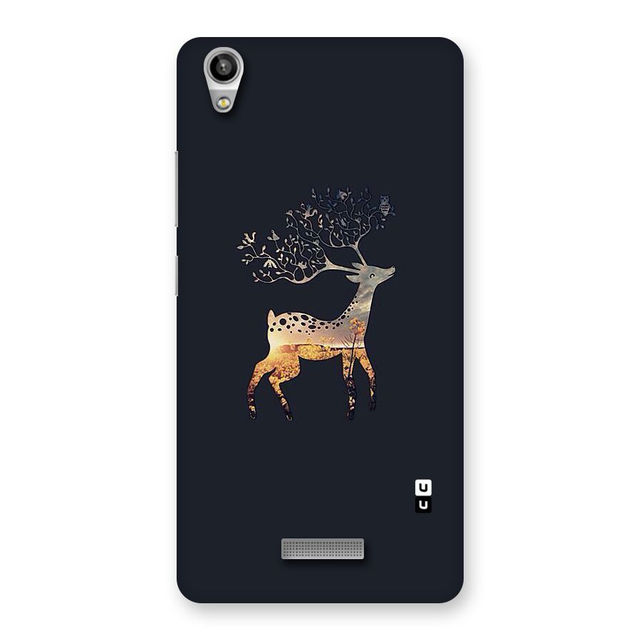 Black Deer Back Case for Lava-Pixel-V1