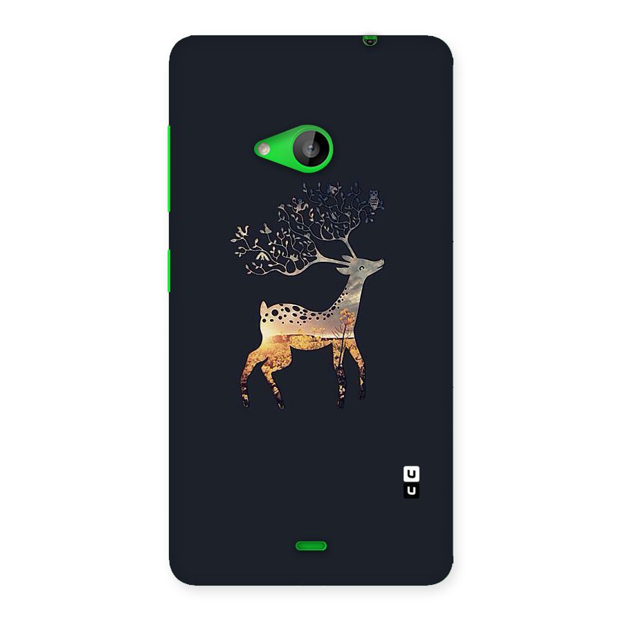 Black Deer Back Case for Lumia 535