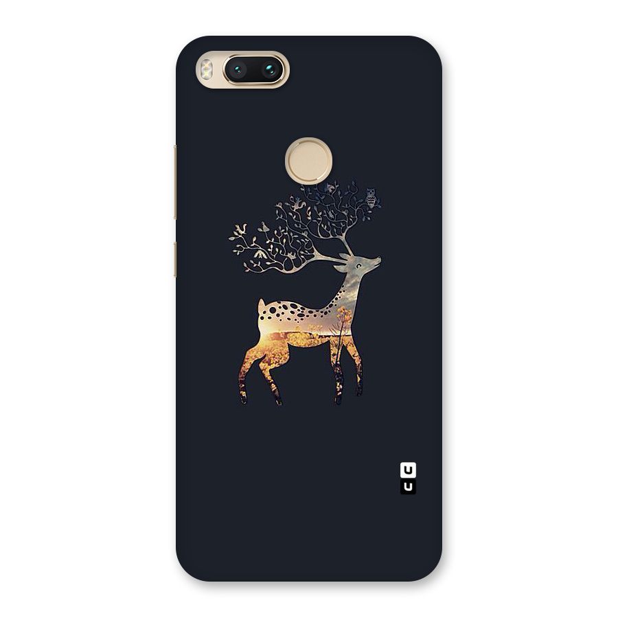 Black Deer Back Case for Mi A1