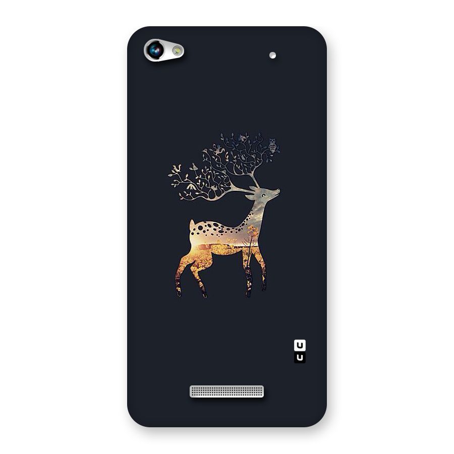 Black Deer Back Case for Micromax Hue 2