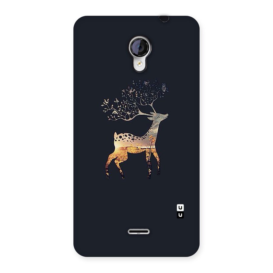 Black Deer Back Case for Micromax Unite 2 A106