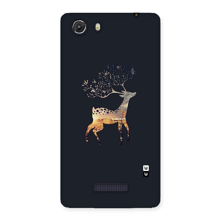 Black Deer Back Case for Micromax Unite 3