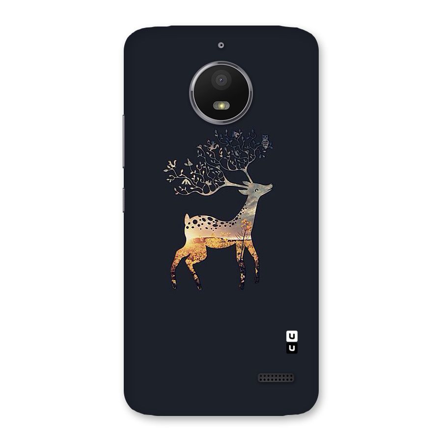 Black Deer Back Case for Moto E4