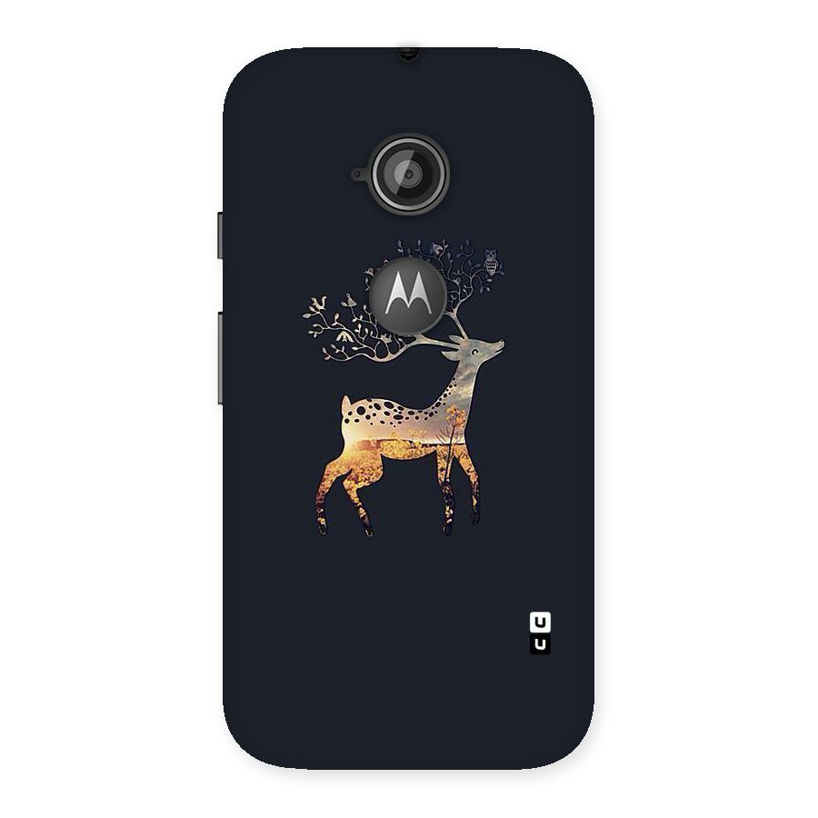Black Deer Back Case for Moto E 2nd Gen
