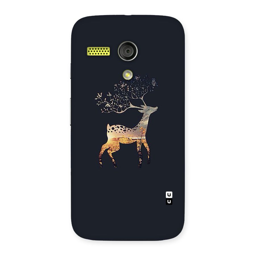 Black Deer Back Case for Moto G