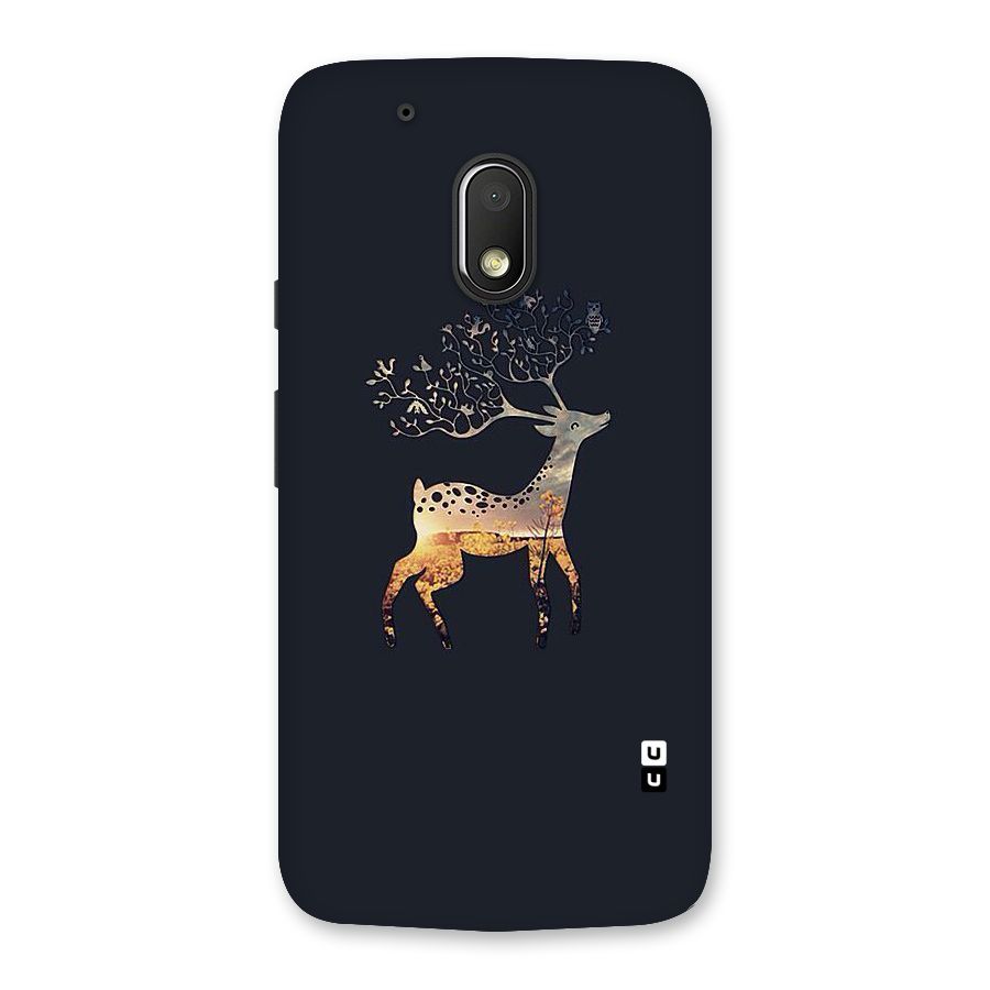 Black Deer Back Case for Moto G4 Play