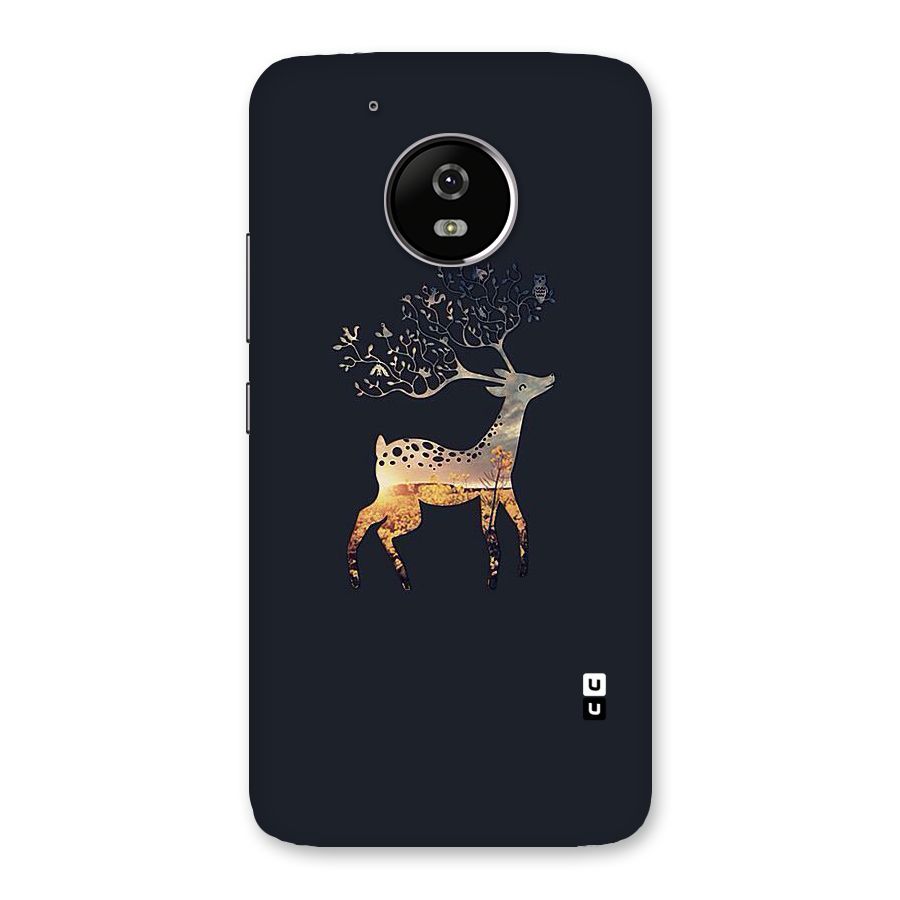 Black Deer Back Case for Moto G5