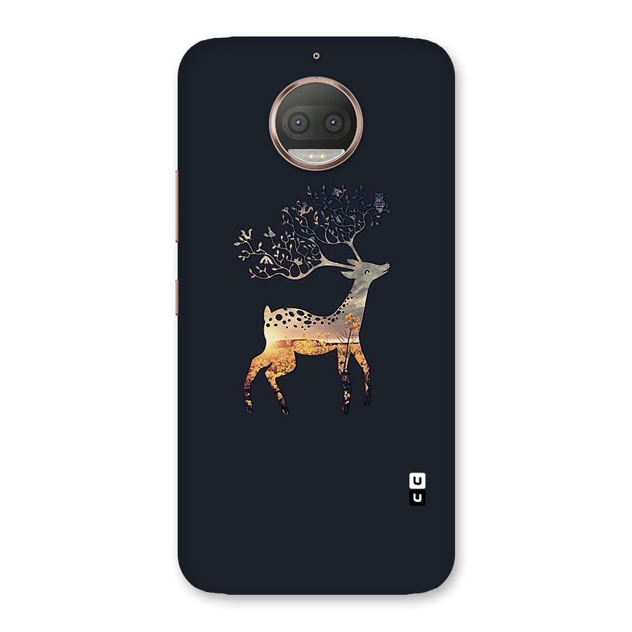 Black Deer Back Case for Moto G5s Plus