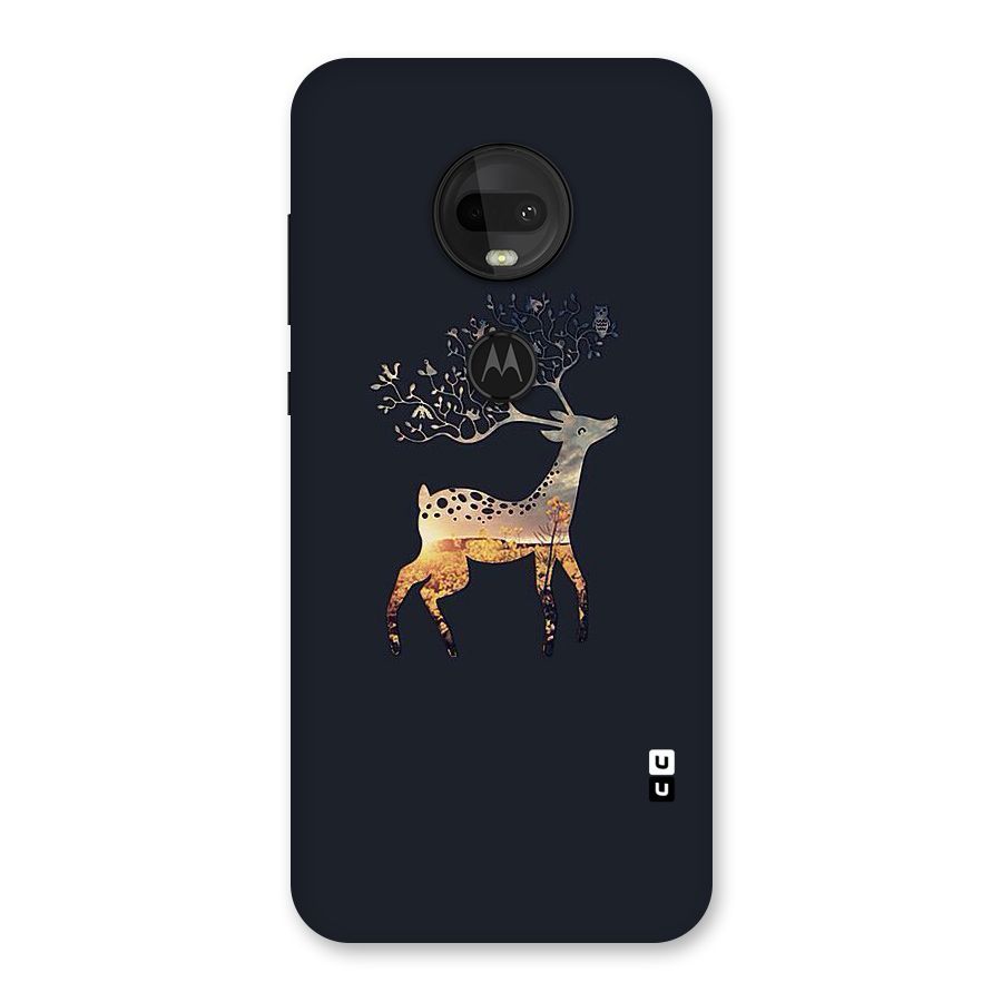 Black Deer Back Case for Moto G7