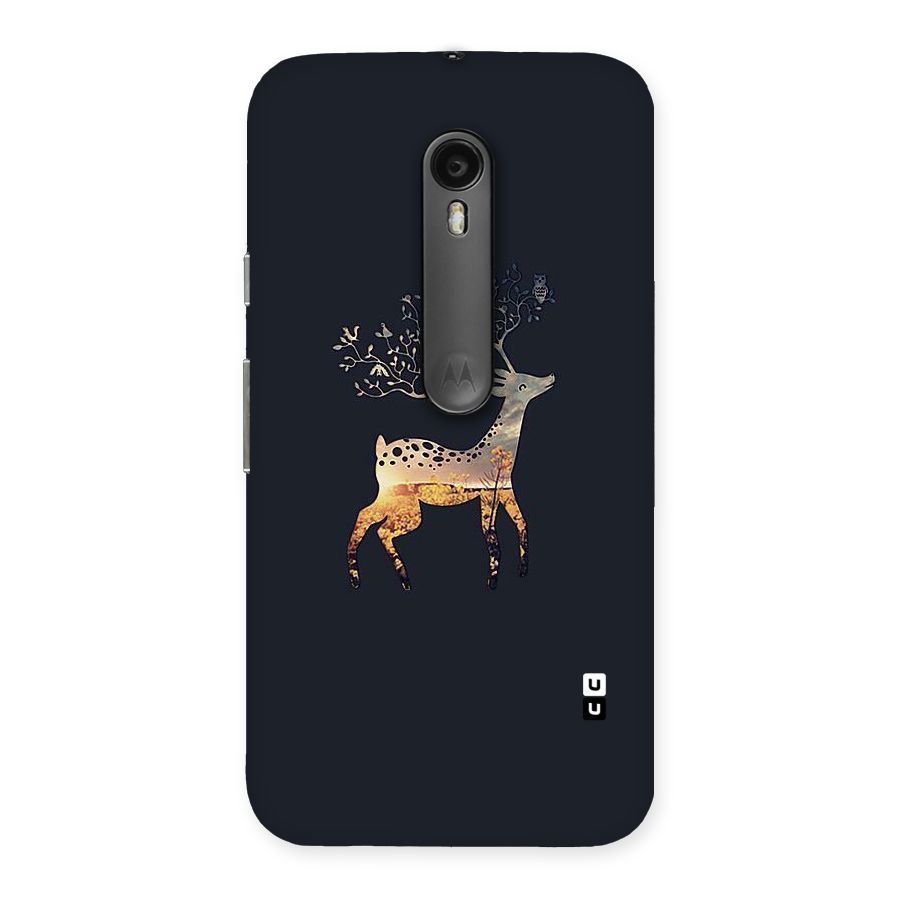 Black Deer Back Case for Moto G Turbo