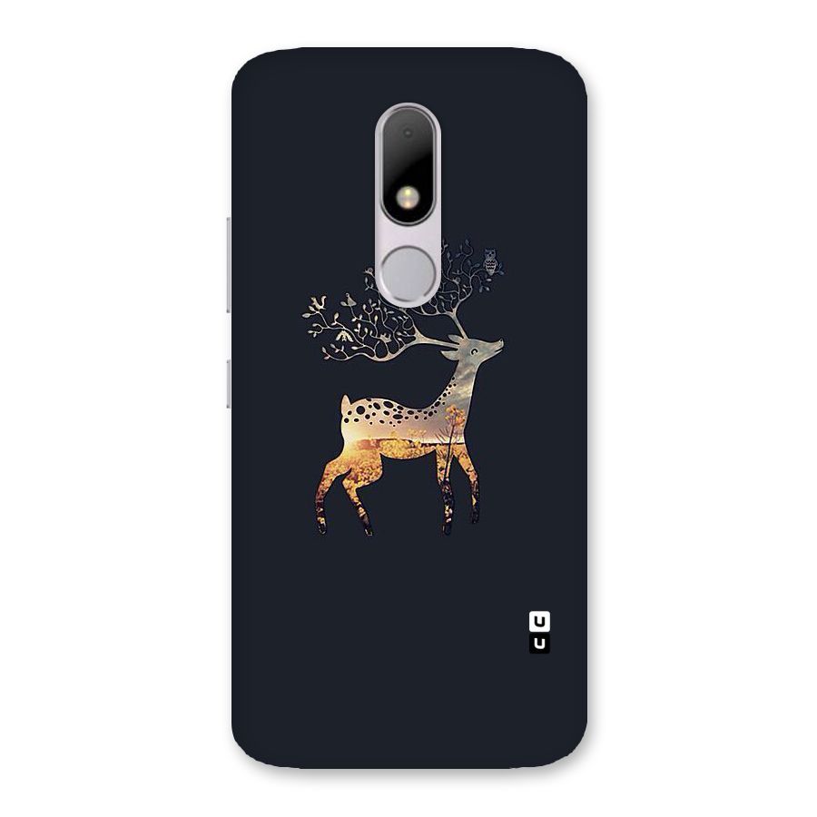 Black Deer Back Case for Moto M