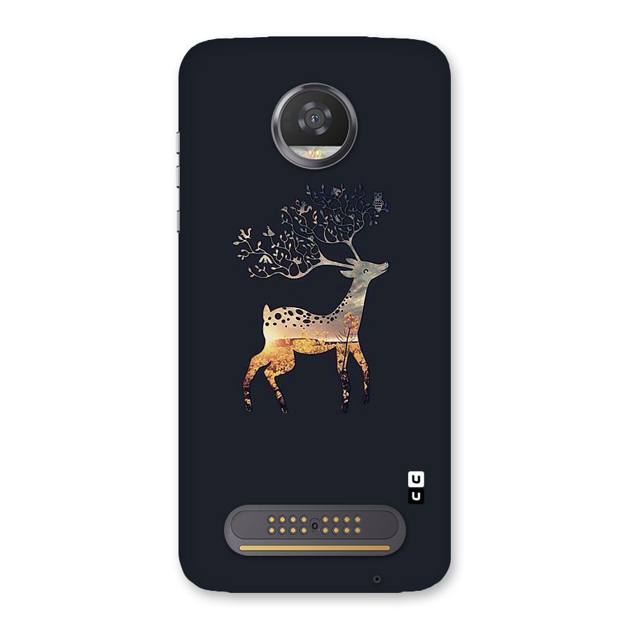 Black Deer Back Case for Moto Z2 Play