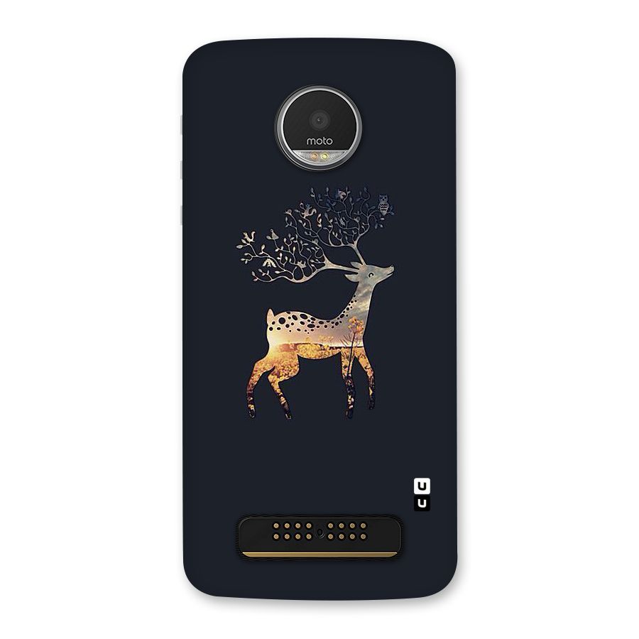 Black Deer Back Case for Moto Z Play